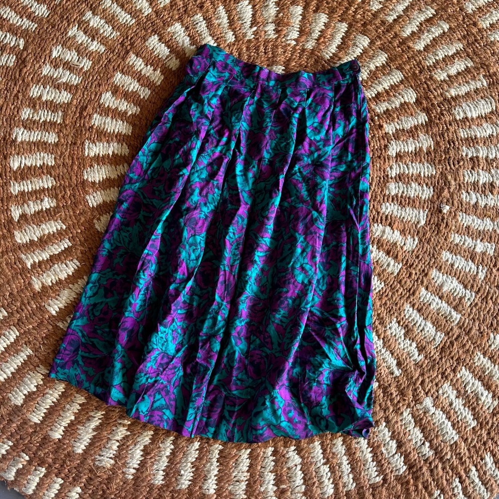 Vintage Size 10 (M) Country Sophisticates by Pendleton floral pattern Midi Skirt